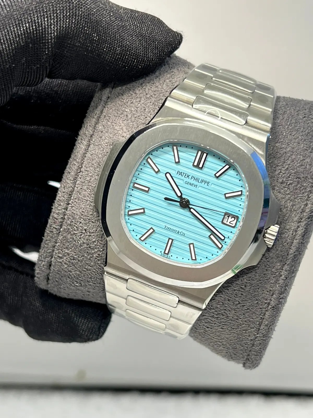 PATEK PHILIPPE Patek Philippe Nautilus  Tiffany Blue dial.