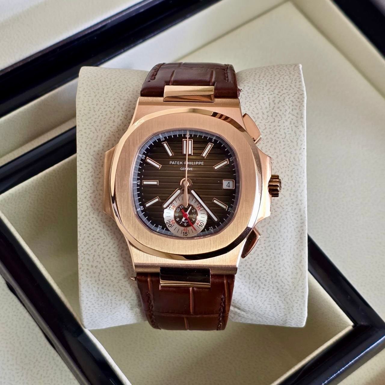 PATEK PHILIPPE PATEK PHILIPPE Nautilus Chronograph 5980R-001 Black brown WATCH 736534